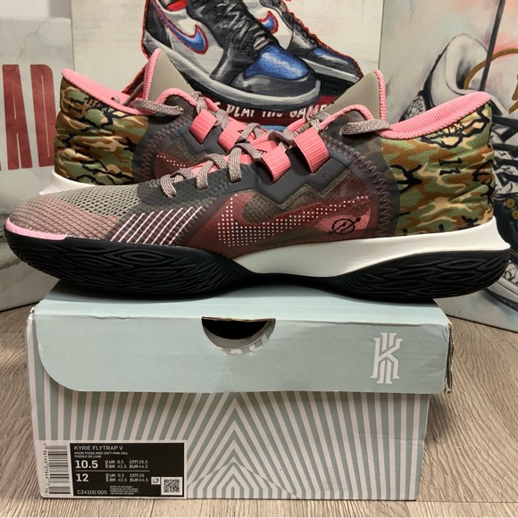 NEW Authentic Nike Kyrie Flytrap V "Moon Fossil Pink Grey" Men’s US 9, 9.5, 10 - Picture 4 of 13